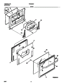 04 - Door parts for Frigidaire Oven FEB386CEBC from AppliancePartsPros.com