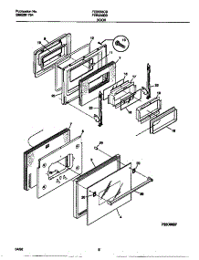 04 - Door parts for Frigidaire Oven FEB556CBSD from AppliancePartsPros.com
