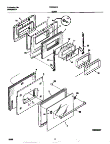 04 - Door parts for Frigidaire Oven FEB556CEBB from AppliancePartsPros.com