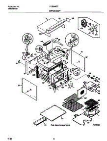 05 - Upper Body parts for Frigidaire Oven FEB398CEBA from AppliancePartsPros.com