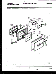 03 - Door Parts parts for Frigidaire Oven FEB556BBBA from AppliancePartsPros.com