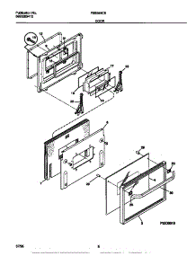 04 - Door parts for Frigidaire Oven FEB386CETA from AppliancePartsPros.com