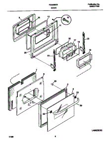 04 - Door parts for Frigidaire Oven FEB556CEBF from AppliancePartsPros.com