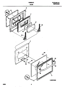 04 - Door parts for Frigidaire Oven FEB500CESI from AppliancePartsPros.com