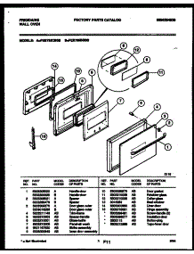 03 - Door Parts parts for Frigidaire Oven FEB755CBSB from AppliancePartsPros.com