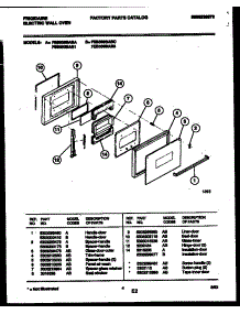 03 - Door Parts parts for Frigidaire Oven FEB500BAB3 from AppliancePartsPros.com