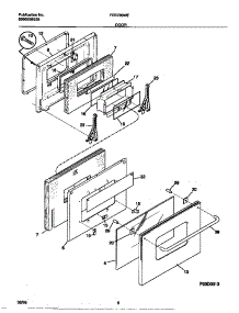 04 - Door parts for Frigidaire Oven FEB789WESB from AppliancePartsPros.com