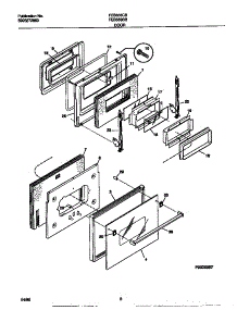 04 - Door parts for Frigidaire Oven FEB556CBT2 from AppliancePartsPros.com