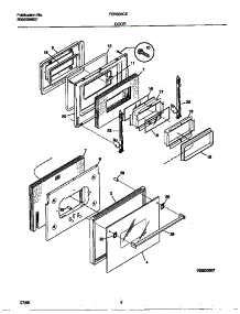 04 - Door parts for Frigidaire Oven FEB556CESA from AppliancePartsPros.com