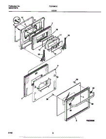 05 - Door parts for Frigidaire Oven FEB798CCBA from AppliancePartsPros.com