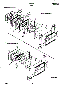05 - Upper / Lower Doors parts for Frigidaire Oven FEB755CEBF from AppliancePartsPros.com