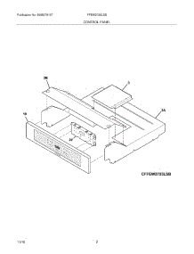 03 - Control Panel parts for Frigidaire Oven FFEW2725LSB from AppliancePartsPros.com