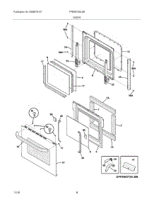 07 - Door parts for Frigidaire Oven FFEW2725LSB from AppliancePartsPros.com
