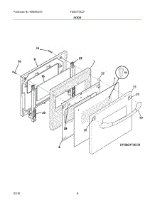 09 - Door parts for Frigidaire Oven FGB24T3ECF from AppliancePartsPros.com