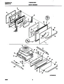 05 - Door parts for Frigidaire Oven FGB500CGSB from AppliancePartsPros.com