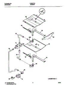 03 - Burner parts for Frigidaire Oven FGB557CESD from AppliancePartsPros.com