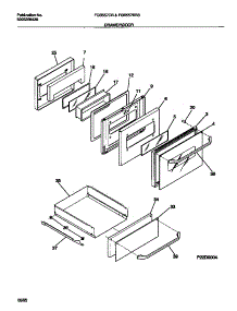 05 - Drawer / Door parts for Frigidaire Oven FGB557BBBA from AppliancePartsPros.com