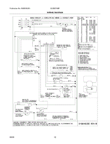 12 - Wiring Diagram parts for Frigidaire Oven GLEB27M9FSD from AppliancePartsPros.com
