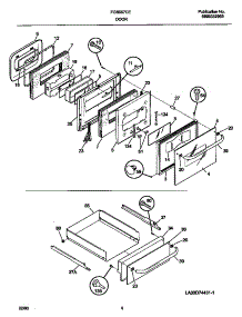 05 - Door parts for Frigidaire Oven FGB557CESD from AppliancePartsPros.com