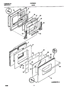 04 - Door parts for Frigidaire Oven FEB789WCCH from AppliancePartsPros.com