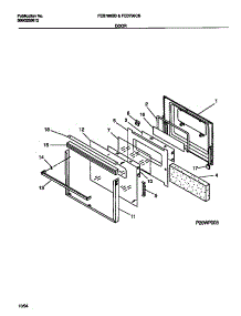 04 - Door parts for Frigidaire Oven FEB796BBBA from AppliancePartsPros.com