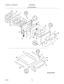 09 - Door / Drawer parts for Frigidaire Oven FGB24S5ABF from AppliancePartsPros.com
