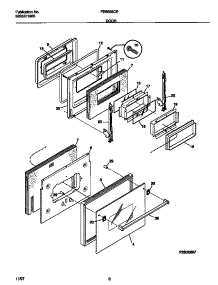 04 - Door parts for Frigidaire Oven FEB556CETE from AppliancePartsPros.com