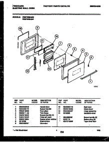 03 - Door Parts parts for Frigidaire Oven FEB703BABD from AppliancePartsPros.com