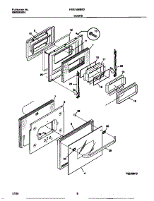 05 - Doors parts for Frigidaire Oven FEB755BBBD from AppliancePartsPros.com