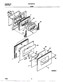 04 - Door parts for Frigidaire Oven FEB789WCCB from AppliancePartsPros.com