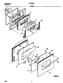 05 - Door parts for Frigidaire Oven FEB798WCCF from AppliancePartsPros.com
