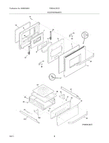 09 - Door / Drawer parts for Frigidaire Oven FGB24L2ECD from AppliancePartsPros.com
