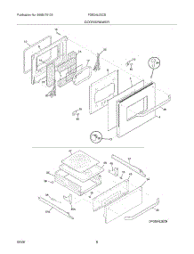 09 - Door / Drawer parts for Frigidaire Oven FGB24L2ECB from AppliancePartsPros.com