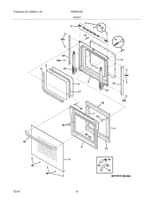 07 - Door parts for Frigidaire Oven FFEW2725LWA from AppliancePartsPros.com