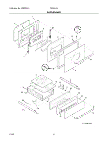09 - Door / Drawer parts for Frigidaire Oven FGB24L2ABC from AppliancePartsPros.com