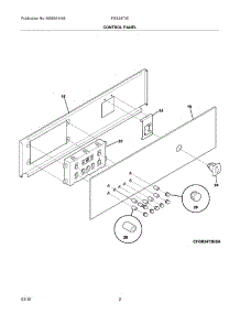 03 - Control Panel parts for Frigidaire Oven FGB24T3EBF from AppliancePartsPros.com