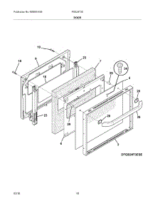 09 - Door parts for Frigidaire Oven FGB24T3EBF from AppliancePartsPros.com