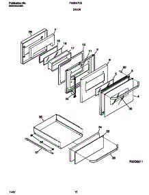 05 - Door parts for Frigidaire Oven FGB557CESE from AppliancePartsPros.com