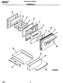05 - Drawer / Door parts for Frigidaire Oven FGB557CBS2 from AppliancePartsPros.com