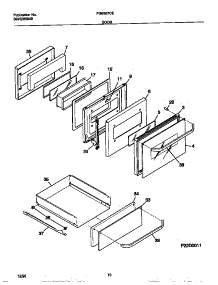 05 - Door parts for Frigidaire Oven FGB557CEBA from AppliancePartsPros.com