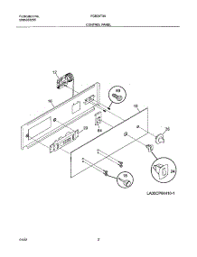 03 - Control Panel parts for Frigidaire Oven FGB24T3ASA from AppliancePartsPros.com