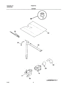 05 - Burner parts for Frigidaire Oven FGB24T3ASA from AppliancePartsPros.com