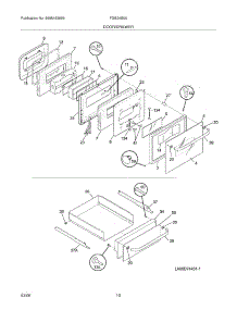 09 - Door / Drawer parts for Frigidaire Oven FGB24S5ABB from AppliancePartsPros.com