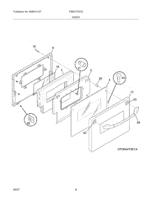 09 - Door parts for Frigidaire Oven FGB24T3ECD from AppliancePartsPros.com
