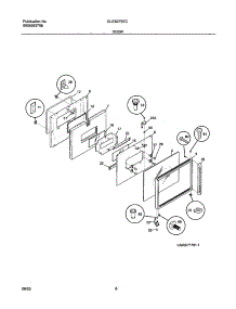 07 - Door parts for Frigidaire Oven GLEB27S7CSB from AppliancePartsPros.com