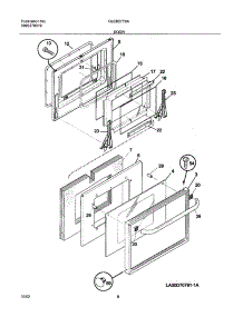 09 - Door parts for Frigidaire Oven GLEB27T8ASB from AppliancePartsPros.com