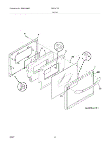 09 - Doors parts for Frigidaire Oven FGB24T3EBD from AppliancePartsPros.com