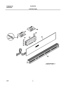03 - Control Panel parts for Frigidaire Oven GLEB30T8ASA from AppliancePartsPros.com