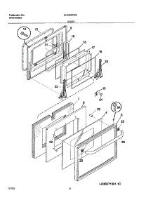 09 - Door parts for Frigidaire Oven GLEB30T8CSA from AppliancePartsPros.com