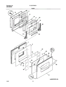 09 - Door parts for Frigidaire Oven PLEB27T8ACA from AppliancePartsPros.com